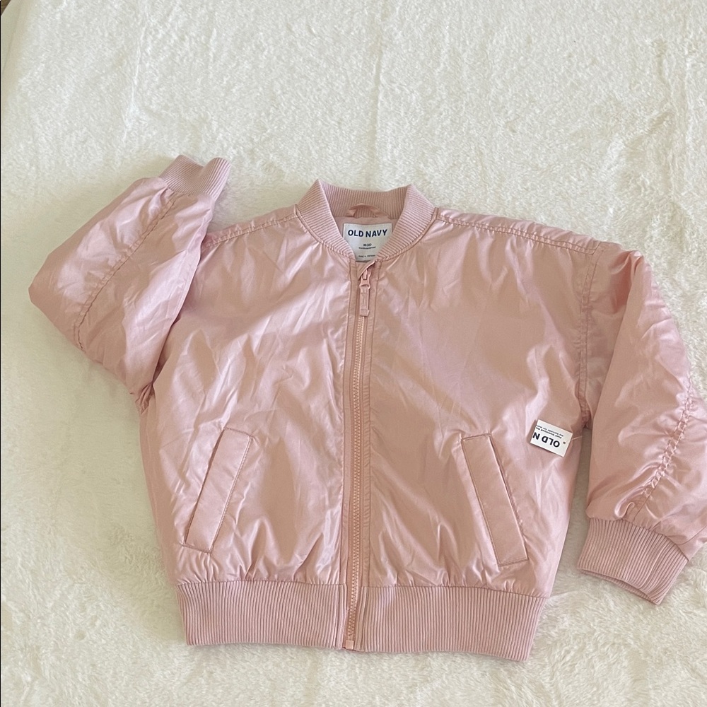 Old Navy Light Pink Kids Bomber Jacket  SZ 8 NWT